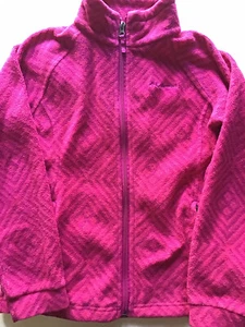 Columbia Girls Size Medium Jacket Fleece Lightweight Pink Pattern Pre-owned - Picture 1 of 12