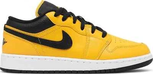 Nike Air Jordan 1 Low GS - University Gold/Black 553560-700 Size 4y - Picture 1 of 5
