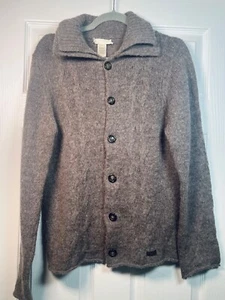 Cárdigan para mujer Diesel marrón con botones mezcla de mohair y alpaca talla pequeña - Imagen 1 de 7