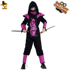 Girls Ninja Costume for Role Play Party Pink Ninja Cosplay Costume for Kids - Picture 1 of 4