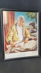 Signed Charles Banks Wilson  Will Rogers Print Tulsa Scottish Rite Free Masons - Picture 1 of 5