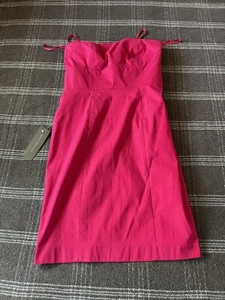 Ann Taylor Dress Cocktail Hot Pink Size 2 $158.00 NWT - Picture 1 of 13