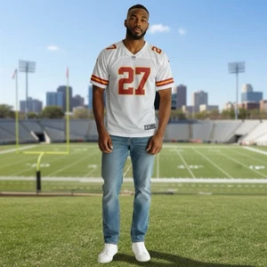 Camiseta de fútbol cosida Reebok NFL Kansas City Chiefs Larry Johnson 27 para hombre talla 56 - Imagen 1 de 15