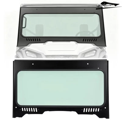 Front Windshield For Honda Pioneer 1000 Deluxe/1000-5 Deluxe 2016-Up Steel+Glass Foto 1 de 4