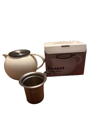 Forlife Teapot with Stainless Steel Infuser White - Image 1 of 4