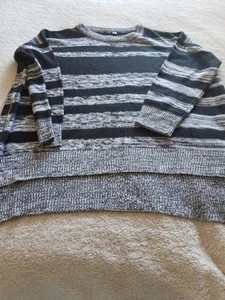 Capsule Ladies Black And Grey Soft Knit Jumper Side Zip Detail Size 18-22 - Picture 1 of 9