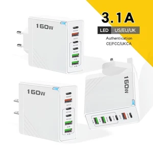 USB A+C Phone Charger Adapter Multi Ports Charger for iPhone/Xiaomi/Samsung - Photo 1 sur 18