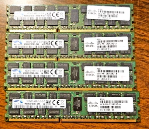 4 - SAMSUNG 16GBx4 2RX4 PC3-14900R M393B2G70DB0-CMA SERVER RAM CISCO BRANDED - Afbeelding 1 van 2