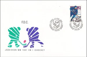 Ice Hockey World Championships Sport Finland Mint FDC 1991 - Picture 1 of 1
