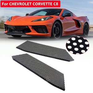 For 2020-2021 22 Corvette C8 Black Complete Mesh Grill Kit Inner Radiator Grille - Picture 1 of 11
