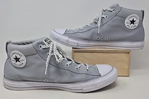 Men's Converse Allstars Chuck Taylor Gray Canvas Hi Tops Sz 11 Men 13 Woman New - Picture 1 of 13