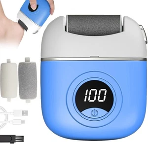 Electric Foot Callus Remover with 3 Grinding Heads, 2 Speeds, Waterproof, Blue - Picture 1 of 7