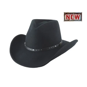 Bullhide Fashion Felt Collection Arlington Cowboy Black Hat - Picture 1 of 16
