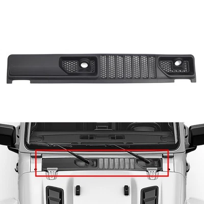 Cubierta de rejilla de panel de cubierta de limpiaparabrisas para Jeep Wrangler JL 2018-2024 Foto 1 de 4