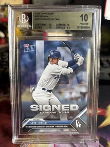2023 Topps Now OffSeason FIRMATO DODGERS #OS21 SHOHEI OHTANI BGS 10 immacolato  - Foto 1 di 2