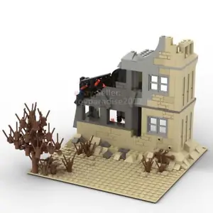 MOC Military Base Fortress Battle View Ruins House Weapon Building Blocks Set - Picture 1 of 20