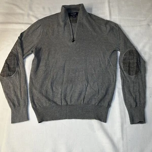 The Savile Row Company London Men's 1/4 Zip Pull Over Gray Sz Small Long Sleeve - Picture 1 of 10