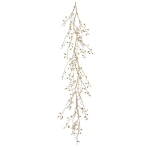 Gold Metallic Mini Leaf Garland 52" - Picture 1 of 1