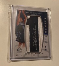 SP Authentic 2007-08 Deron Williams By The Number Patch Car Numbered /75 NBA