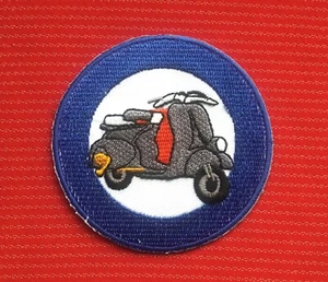 VESPA BRIGHTON MOD RALLY RAF TARGET SCOOTER LAMBRETTA IRON SEW ON PATCH BIKE 1 - Picture 1 of 1