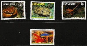 Polynésie Française 4 timbres neufs PIM2586: crustacés et poissons - Photo 1/1
