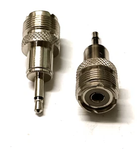 2x ADATTATORE JACK 3,5 MASCHIO MONO - PL 259 FEMMINA n.2pezzi - Photo 1/1