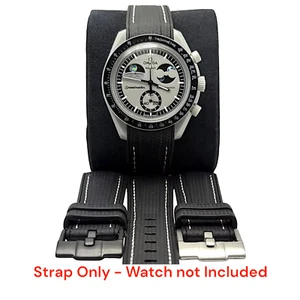 Omega X Swatch MoonSwatch Mission To EarthPhase - Black White Watch Strap - Picture 1 of 6
