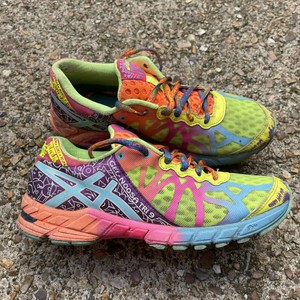 colourful asics trainers