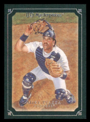 2007 UD Masterpieces Green Linen #40 Mike Piazza - Image 1 of 2