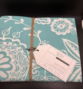 Pottery Barn Teen Duvet Natalia Aqua Blue Full Queen - Picture 1 of 4