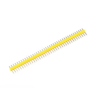 2.54mm 40 Pins PCB Header Pin Single Row Yellow Connectors Strips 1*40PIN New - Picture 1 of 2
