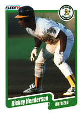 1990 Fleer Baseball Card #10 Rickey Henderson