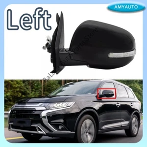 For Mitsubishi Outlander 2013-2020 Black Left View Mirror LED Turn Signal Light - Picture 1 of 8