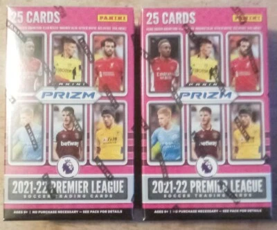 2021/22 Panini Prizm EPL Premier League Soccer CEREAL BOX - 2 BOX LOT - Image 1 of 4