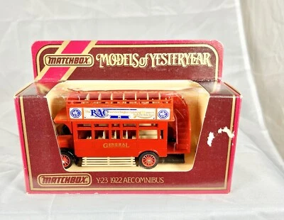 Matchbox AEC Omnibus ‘RAC’ Models Of Yesteryear Y-23-1 Red Diecast 1:72 - Image 1 of 4