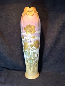 ANTQ Turn Teplitz Bohemia RStK Amphora Art Nouveau Hand Painted Porcelain Vase - Picture 1 of 11
