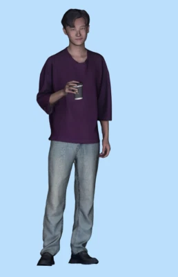 Resin 1/43 Diorama Real Series Miniature Figurine Toys Doll Man With Coffee 163 - Image 1 of 3