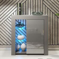 Cabinet Cupboard 83cm  Sideboard High Gloss Door With Free LED