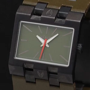 Nixon Army Green Quartz Watch Rectangular Without box Working - Picture 1 of 4