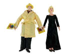 VTG 90's Dick Tracy Breathless Mahoney Madonna Set 9" Applause Figures W/ Stands