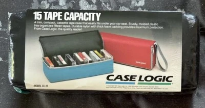 VINTAGE Case Logic Cassette Tape Case 15 Capacity CL-15 NEW SEALED 1991 - Image 1 of 2
