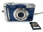Fujifilm FinePix A Series A805 8.3MP Digital Camera Blue with Memory Card TESTED