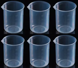 Kunststoff Graduiertenbecherglas mit Auslauf, 250 ml (6er Set) - Bild 1 von 3
