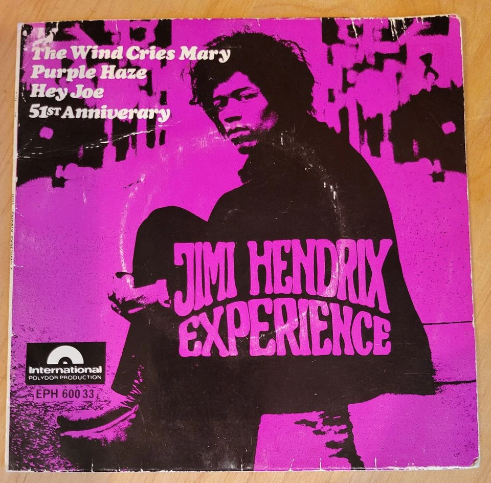 Jimi Hendrix  Wind Cries Mary ,Purple,Hey Joe, 51st   Australian EP  1967 MONO - Image 1 of 4