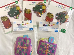 5 Packungen Creatology Vinyl Puffy 56 Aufkleber Patches NEU Glück Pommes Dinosaurier - Bild 1 von 7