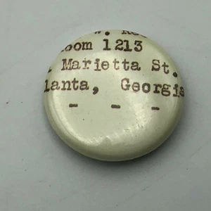 Marietta Street Atlanta Georgia Pinback Button Pin Unusual Unsure HELP Vintage - Picture 1 of 5