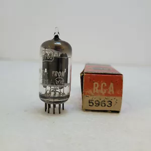 5963 CV3900 RCA Radiotron USA 50s foil D getter 17mm black plate NOS NIB,rare - Picture 1 of 4