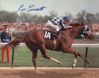 Secretariat 1973Kentucky Derby Photo Signed 3 Sizes Ron Turcotte - Image 1 of 2