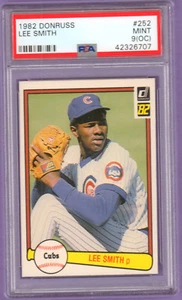 1982 Donruss 252 Lee Smith Rookie Baseball Card Chicago Cubs HOFER PSA 9 OC MT - Picture 1 of 2