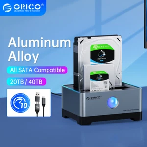 ORICO 2.5/3.5" HDD Docking Station USB 3.2 Gen2 to SATA RGB Offline Clone 18TB - Afbeelding 1 van 9